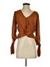 Mine 100% Polyester Brown Long Sleeve Blouse Size S - photo 1
