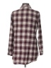Love Notes 100% Cotton Plaid Burgundy Long Sleeve Button-Down Shirt Size L - photo 2