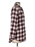 Love Notes 100% Cotton Plaid Burgundy Long Sleeve Button-Down Shirt Size L - photo 4