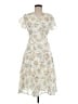 Sky Floral Ivory Cocktail Dress Size L - photo 1