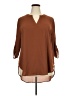 Cato 100% Polyester Brown 3/4 Sleeve Blouse Size 18 - photo 1