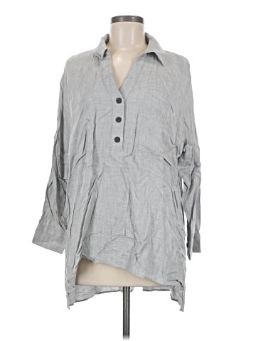 Zara Basic 3/4 Sleeve Button-Down Shirt (view 1)