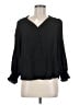 T Tahari 100% Polyester Black Long Sleeve Blouse Size M - photo 1