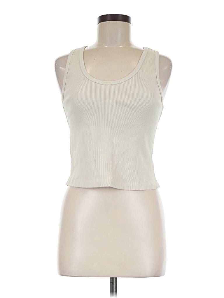 Pre-owned Perfectwhitetee Tank Top Ivory Halter Neckline Tops