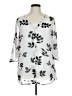 Monroe and Main 100% Polyester Silver 3/4 Sleeve Blouse Size XL - photo 1