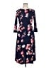 Talbots Floral Blue Casual Dress Size 10 - photo 1