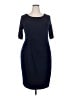 Connected Apparel Solid Blue Cocktail Dress Size 18 - photo 1