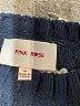 Pink Rose 100% Polyester Stripes Blue Black Pullover Sweater Size M - photo 7