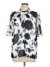 Ann Taylor Floral Gray Short Sleeve Blouse Size L - photo 1