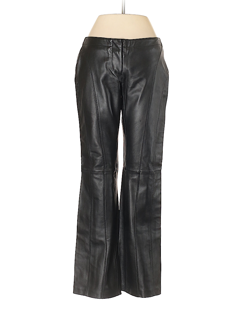 Bebe 100% Leather Solid Black Leather Pants Size 0 - 91% off | thredUP