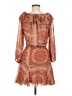 AaKaa 100% Polyester Paisley Brown Casual Dress Size M - photo 2