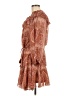 AaKaa 100% Polyester Paisley Brown Casual Dress Size M - photo 5