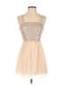Shein 100% Polyester Stars Tan Cocktail Dress Size XXS - photo 1