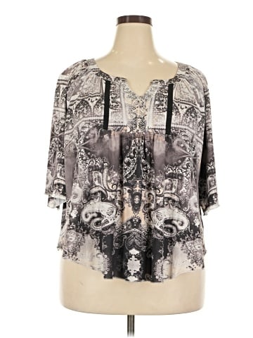 One World 3/4 Sleeve Blouse (view 1)