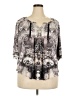 One World 100% Polyester Gray 3/4 Sleeve Blouse Size 2X - photo 1