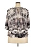 One World 100% Polyester Gray 3/4 Sleeve Blouse Size 2X - photo 2