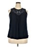 Green Envelope Blue Sleeveless Blouse Size 1X - photo 1