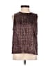 Alysi Brown Sleeveless Blouse Size 2 - photo 1