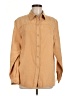 Studio Works Solid Tan Long Sleeve Button-Down Shirt Size M - photo 1