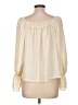 Max Studio 100% Polyester Ivory 3/4 Sleeve T-Shirt Size L - photo 2