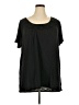 Just My Size Black Short Sleeve Blouse Size 3X Plus - photo 1