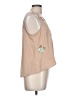 Lauren Conrad 100% Polyester Tan Sleeveless Blouse Size L - photo 4