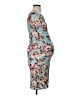 Pink Blush Floral Teal Blue Cocktail Dress Size S (estimated) - photo 4