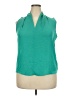 Renee C. 100% Polyester Teal Sleeveless Blouse Size 2XL - photo 1