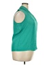 Renee C. 100% Polyester Teal Sleeveless Blouse Size 2XL - photo 4