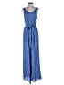 ASHER by Fab'rik 100% Polyester Solid Blue Jumpsuit Size M - photo 1