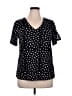 Como Blu Stars Black Short Sleeve Blouse Size XL - photo 1
