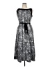 Perceptions Graphic Gray Casual Dress Size XL - photo 1