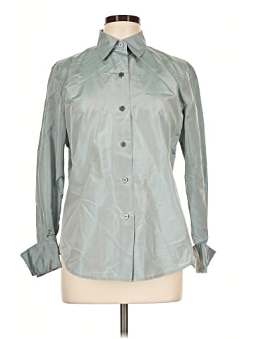 Linda Allard Ellen Tracy Long Sleeve Silk Top (view 1)
