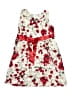 PrincesasA 100% Cotton Floral Ivory Dress Size 130 cm / US 8 - photo 1