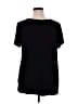 Green Envelope Solid Black Short Sleeve Blouse Size 1X - photo 2