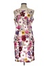 Boston Proper 100% Polyester Floral Silver Cocktail Dress Size 12 - photo 1