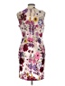 Boston Proper 100% Polyester Floral Silver Cocktail Dress Size 12 - photo 2
