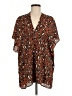 Adrienne Animal Print Brown Kimono Size M - photo 1