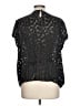 Faconnable Black Short Sleeve Blouse Size L - photo 2