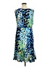 Vicki Wayne Print Blue Cocktail Dress Size 1X - photo 2