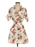 Justify 100% Polyester Floral Ivory Casual Dress Size S - photo 1