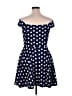 No Boundaries Polka Dots Blue Casual Dress Size XL - photo 2
