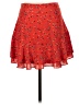 Aqua 100% Polyester Paisley Red Casual Skirt Size S - photo 1