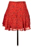 Aqua 100% Polyester Paisley Red Casual Skirt Size S - photo 2