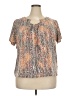 Ruby Rd. Silver Short Sleeve Blouse Size 2X - photo 1