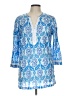 J. McLaughlin Blue 3/4 Sleeve Blouse Size L - photo 1