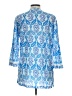 J. McLaughlin Blue 3/4 Sleeve Blouse Size L - photo 2