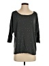Velvet Stars Gray 3/4 Sleeve Top Size P (petite) - photo 1