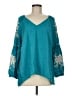 Sundance Teal 3/4 Sleeve Blouse Size M - photo 1