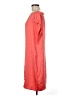 DKNY 100% Polyester Solid Orange Casual Dress Size 8 - photo 5
